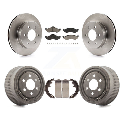 Rotors de frein à disque avant et arrière, plaquettes en céramique et Kit de tambour pour Dodge Dakota