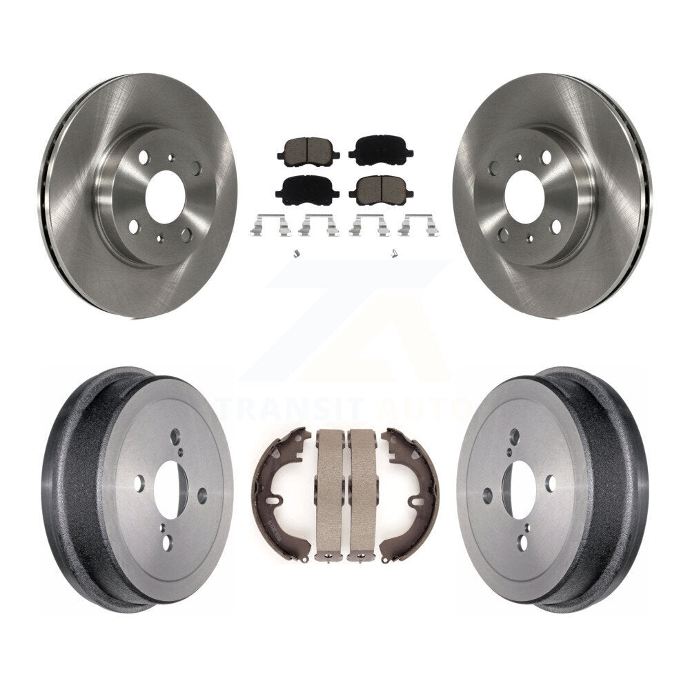 Rotors de frein à disque avant et arrière, plaquettes en céramique et Kit de batterie pour Toyota Corolla