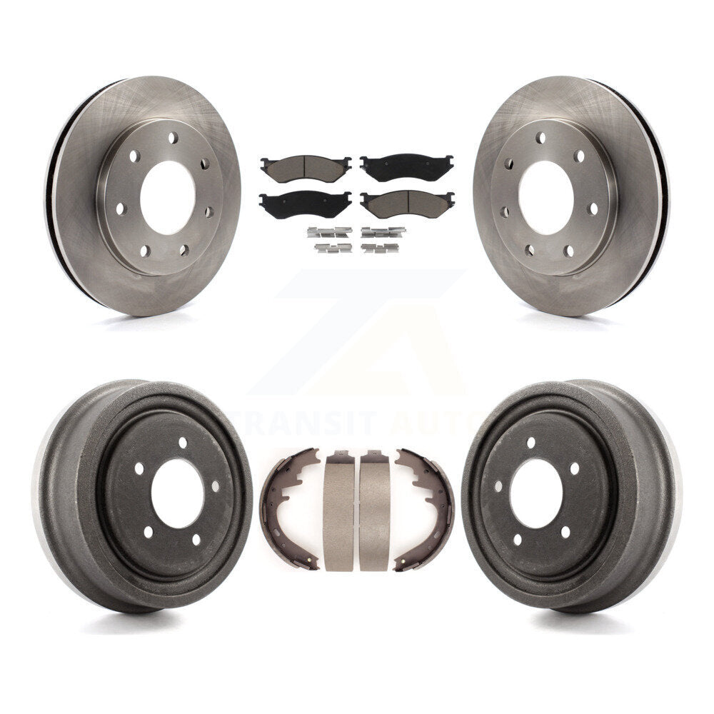 Kit de tambour de tampon en céramique de Rotor de frein avant et arrière pour Ford F-150 4WD avec roue à 7 écrous