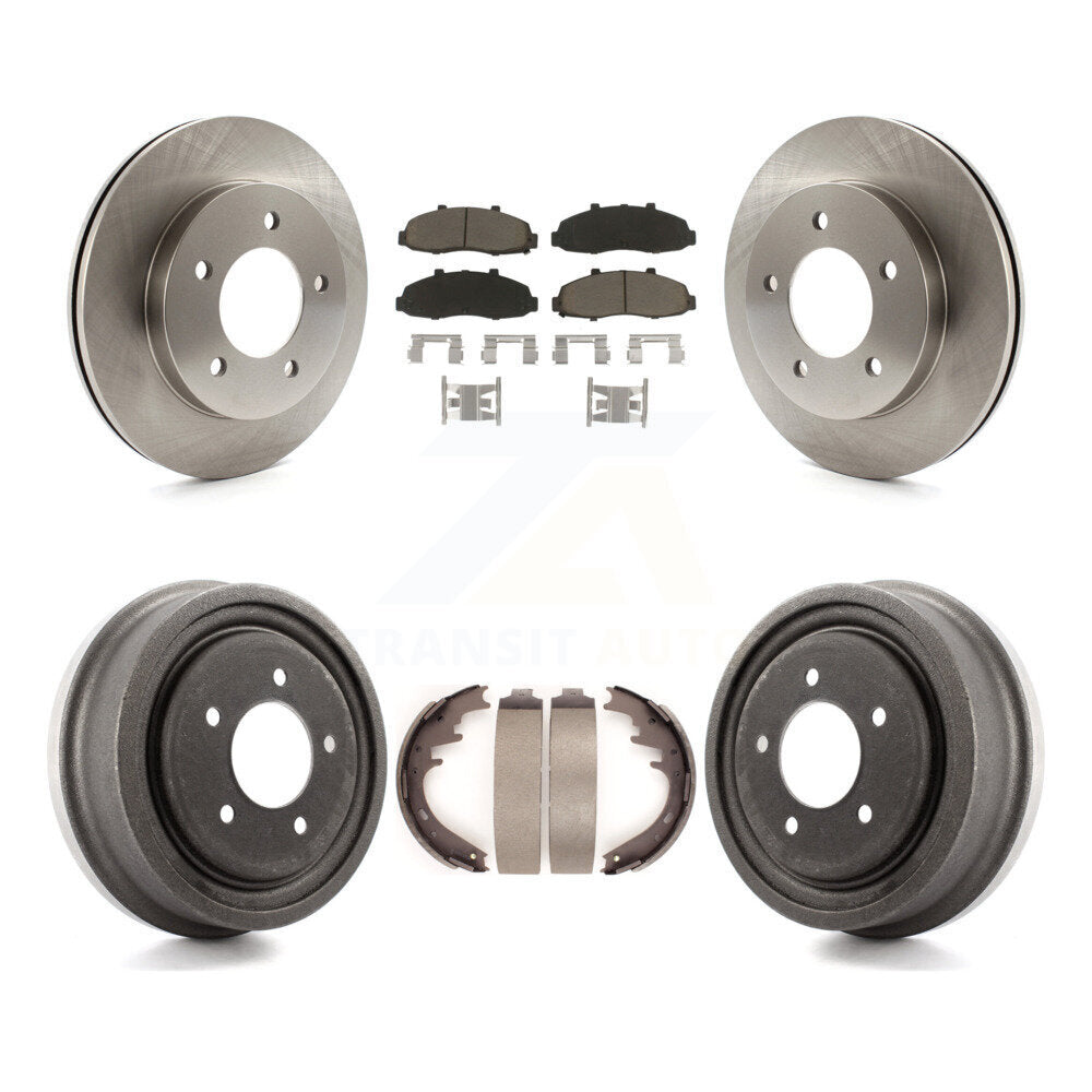 Rotors de frein à disque avant et arrière, plaquettes en céramique et Kit de batterie pour Ford F-150 4WD