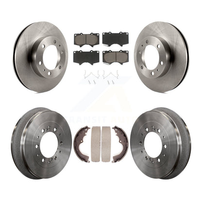 Rotors de frein à disque avant et arrière, plaquettes en céramique et Kit de tambour pour Toyota Tacoma