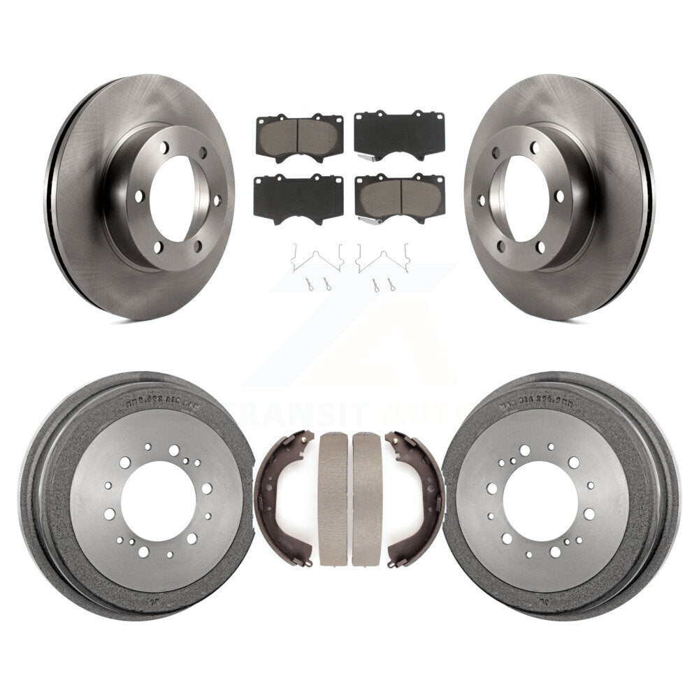 Rotors de frein à disque avant et arrière, tampons en céramique et Kit de tambour pour Toyota Tundra