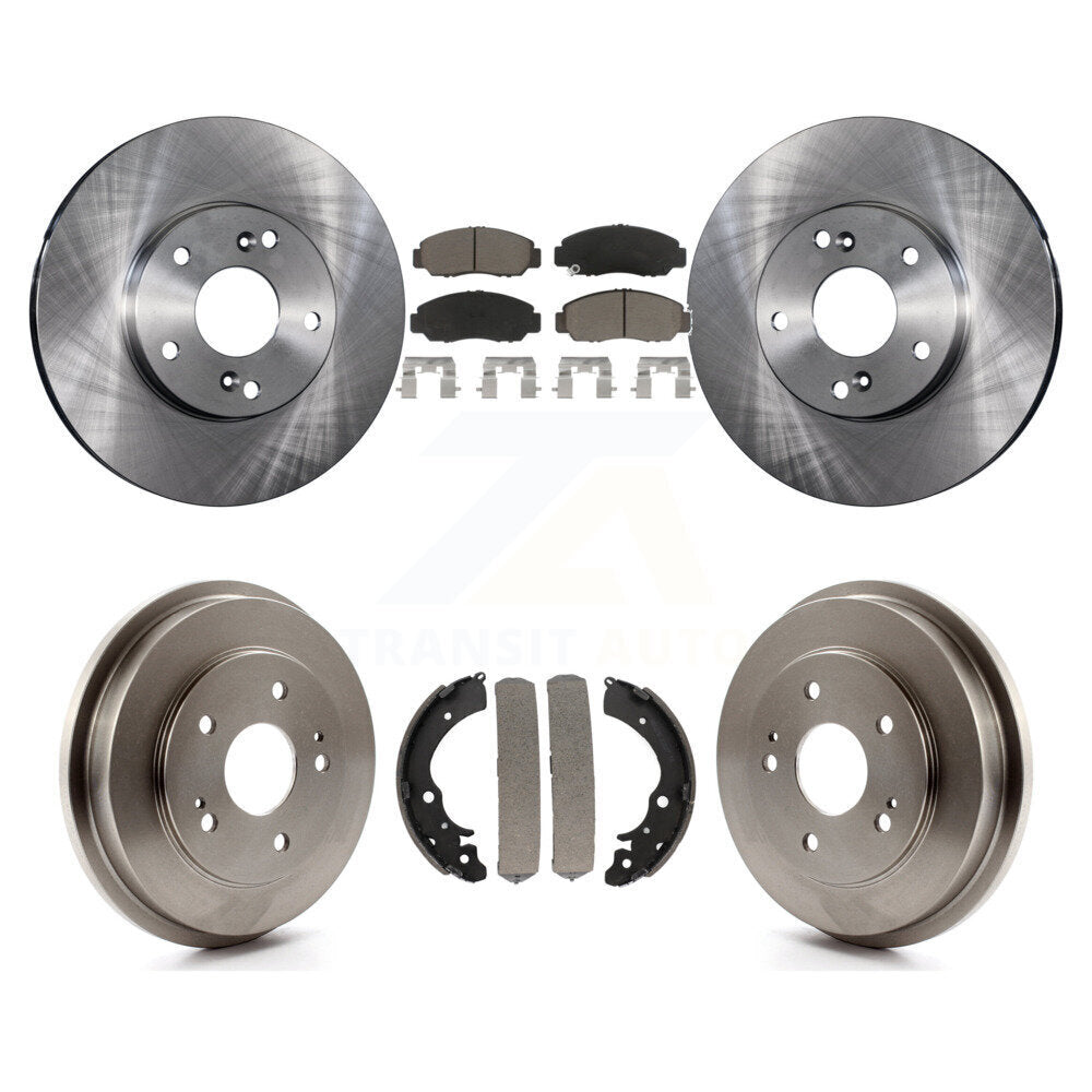 Rotors de frein à disque avant et arrière, plaquettes en céramique et Kit de batterie pour Honda Civic Accord