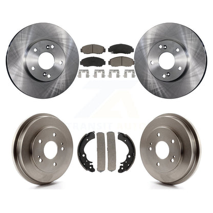 Rotors de frein à disque avant et arrière, plaquettes en céramique et Kit de batterie pour Honda Civic Accord