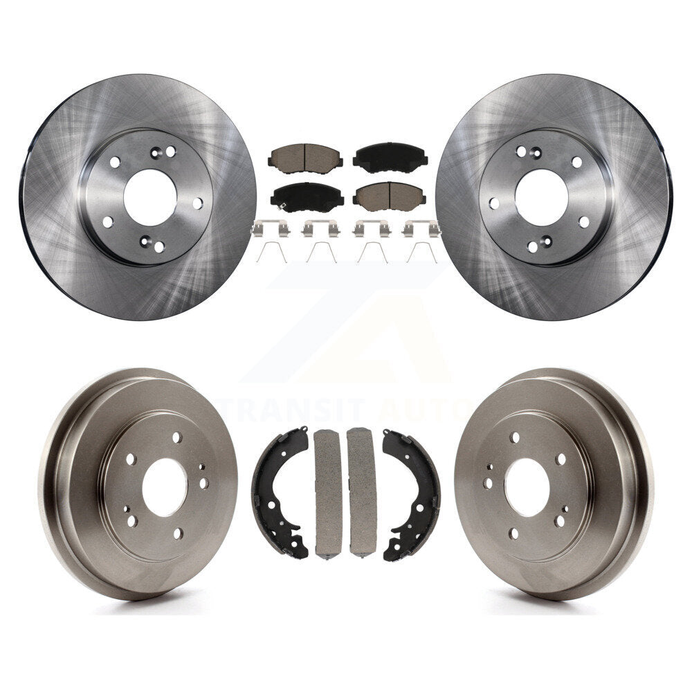 Rotors de frein à disque avant et arrière, plaquettes en céramique et Kit de batterie pour Honda Accord Fit