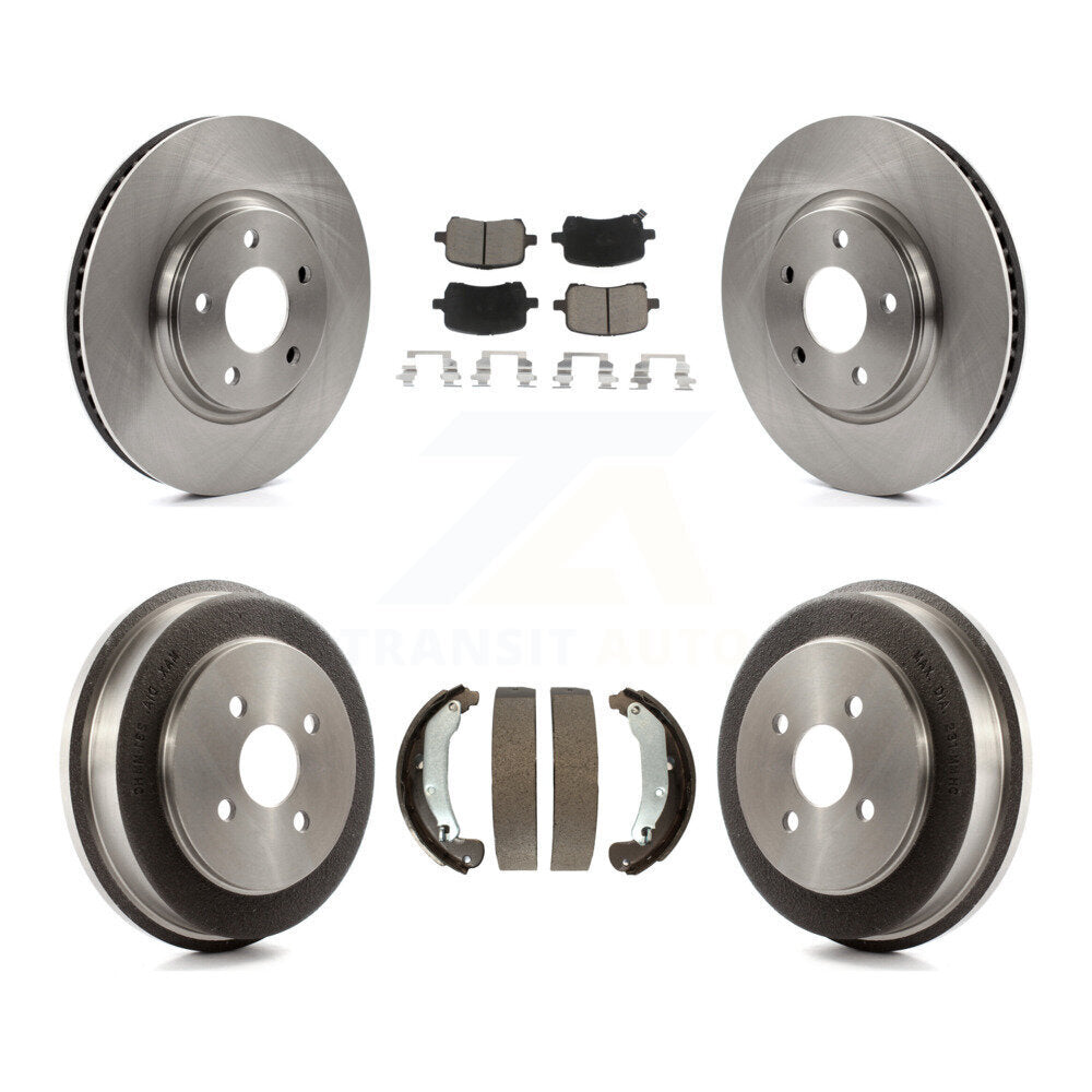Rotors de frein à disque avant et arrière, plaquettes en céramique et Kit de batterie pour Pontiac Pursuit