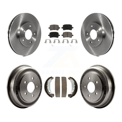 Rotors de frein à disque avant et arrière, plaquettes en céramique et Kit de tambour pour Chevrolet HHR