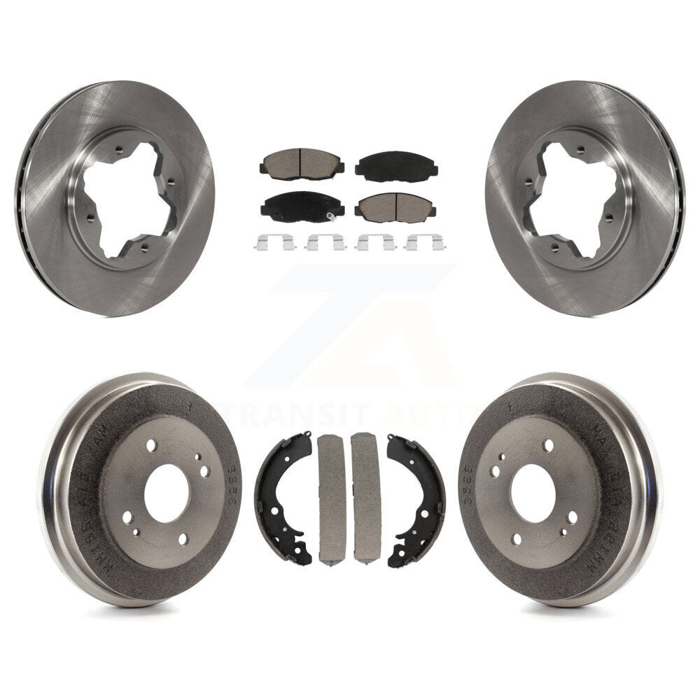 Rotors de frein à disque avant et arrière, plaquettes en céramique et Kit de batterie pour Honda Accord