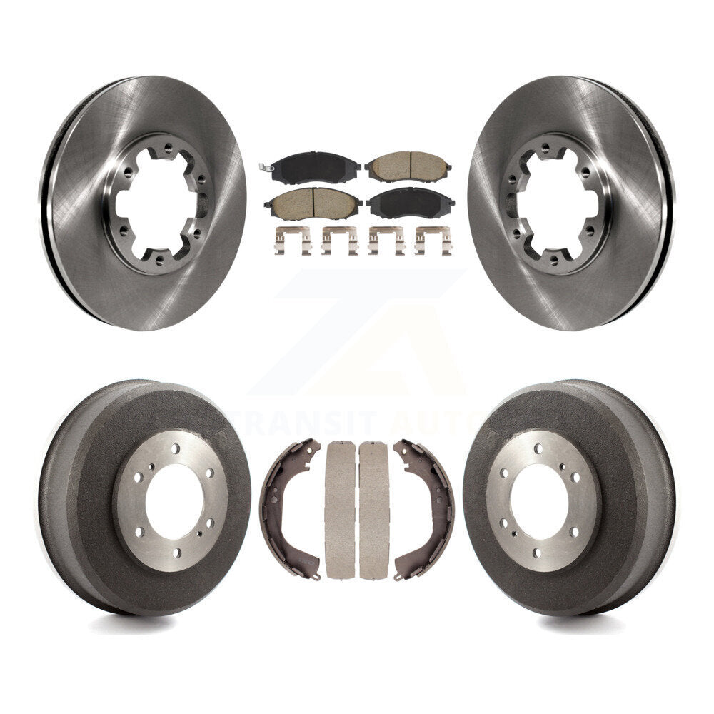 Rotors de frein à disque avant et arrière, tampons en céramique et Kit de tambour pour Nissan Xterra Frontie