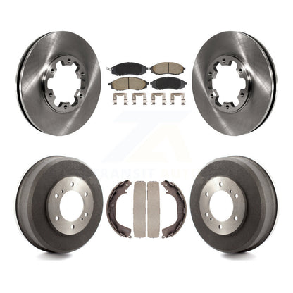 Rotors de frein à disque avant et arrière, tampons en céramique et Kit de tambour pour Nissan Xterra Frontie