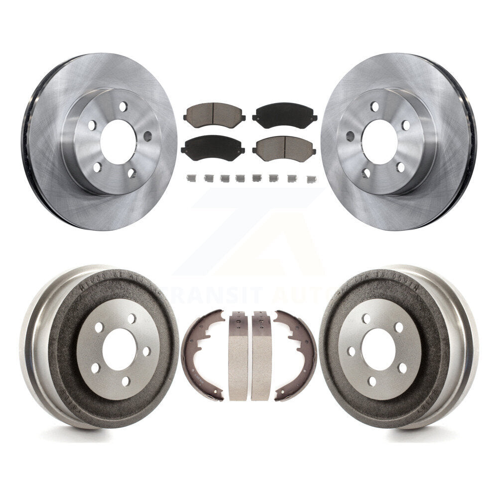 Rotors de frein à disque avant et arrière, plaquettes en céramique et Kit de batterie pour Jeep Liberty 2002