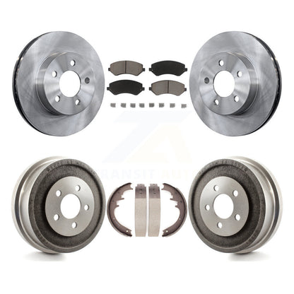 Rotors de frein à disque avant et arrière, plaquettes en céramique et Kit de batterie pour Jeep Liberty 2002