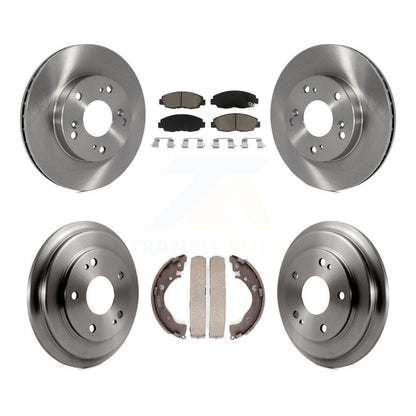 Rotors de frein à disque avant et arrière, plaquettes en céramique et Kit de batterie pour Honda Civic