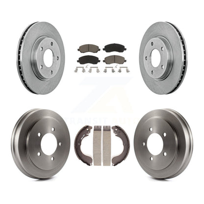 Rotors de frein à disque avant et arrière, plaquettes en céramique et Kit de tambour pour Dodge Caliber
