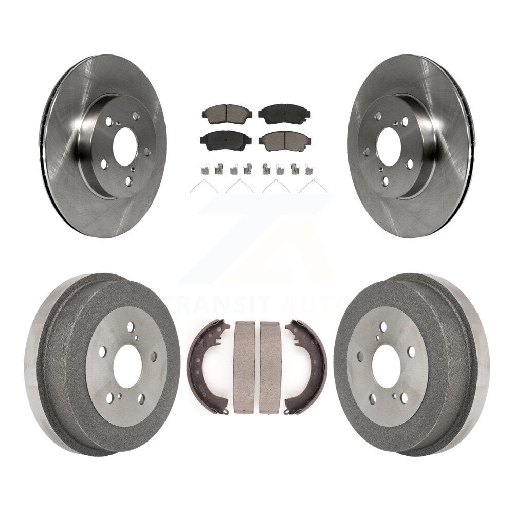 Rotors de frein à disque avant et arrière, plaquettes en céramique et Kit de batterie pour Toyota RAV 1996 – 2000
