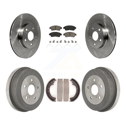 Rotors de frein à disque avant et arrière, plaquettes en céramique et Kit de batterie pour Toyota RAV 1996 – 2000