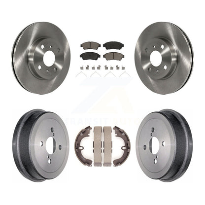 Rotors de frein à disque avant et arrière, Kit de tampons et de tambour en céramique pour Toyota Corolla Geo Priz