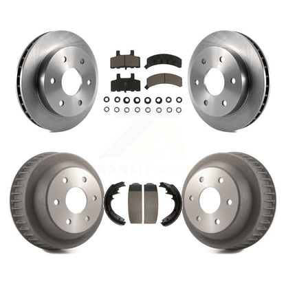 Rotors de frein à disque avant et arrière, plaquettes en céramique et Kit de batterie pour Chevrolet K2500