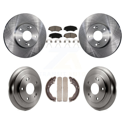 Rotors de frein à disque avant et arrière, plaquettes en céramique et Kit de batterie pour Honda Civic