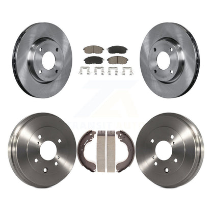 Rotors de frein à disque avant et arrière, tampons en céramique et Kit de tambour pour Nissan Versa Sentra Cub