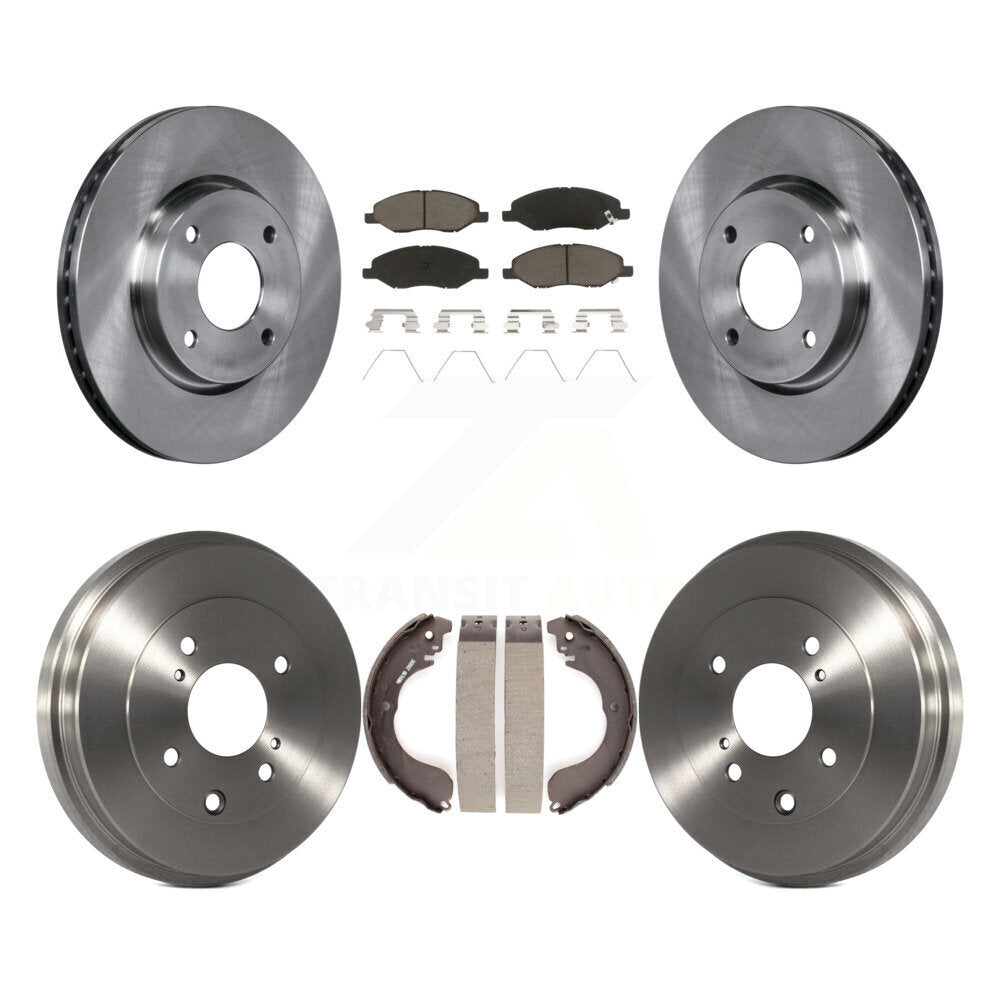 Rotors de frein avant et arrière, tampons en céramique et Kit de tambour pour Nissan Versa 4 roues AB 2008