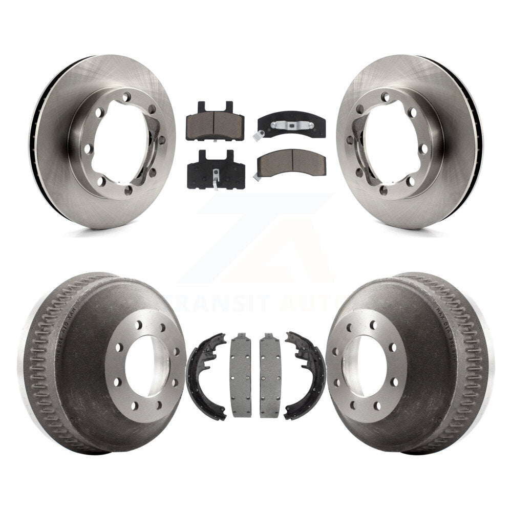 Rotors de frein avant et arrière, tampons en céramique et Kit de tambour pour K3500 GMC Chevrole 1988 – 1989