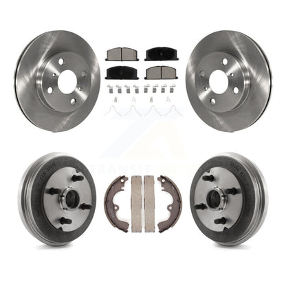 Rotors de frein à disque avant et arrière, plaquettes en céramique et Kit de tambour pour Toyota Tercel Paseo