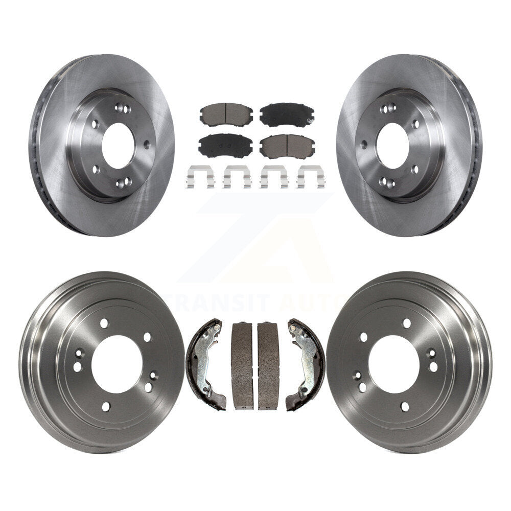 Rotors de frein à disque avant et arrière, plaquettes en céramique et Kit de batterie pour Hyundai Elantra