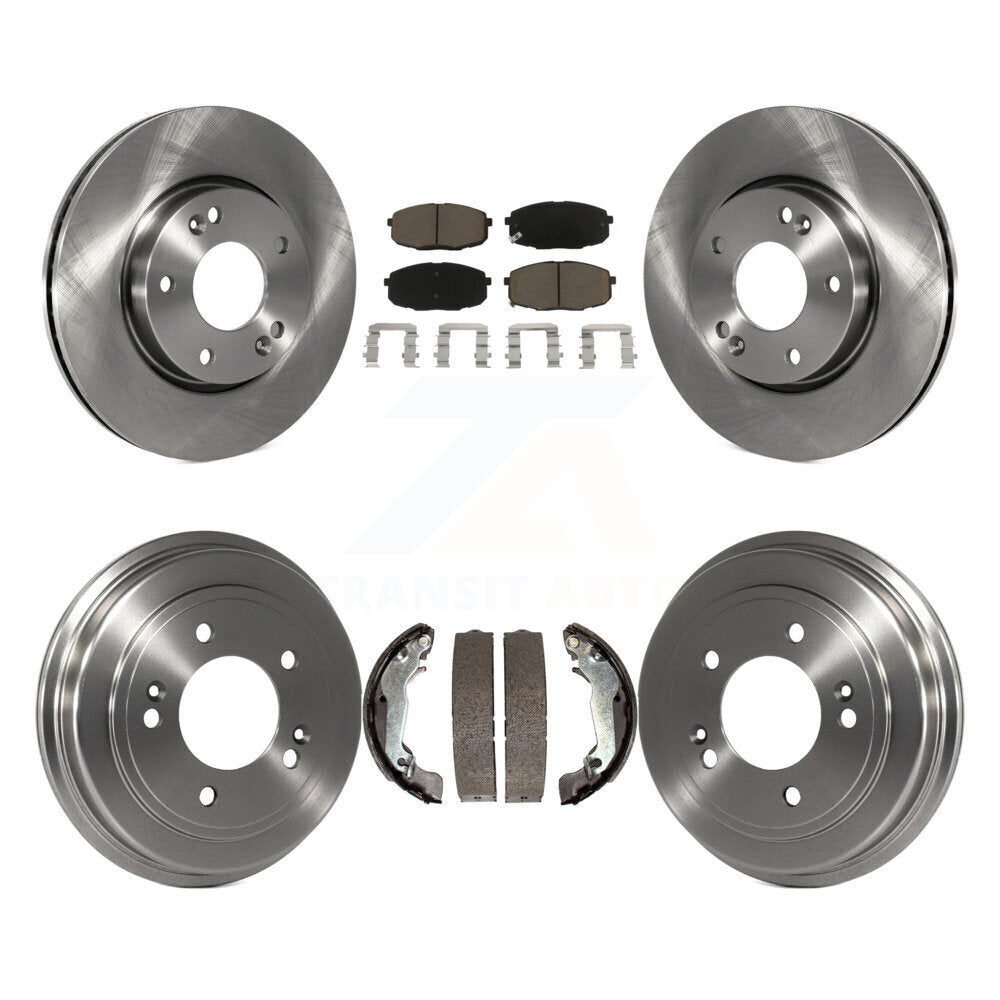 Rotors de frein à disque avant et arrière, plaquettes en céramique et Kit de batterie pour Hyundai Elantra