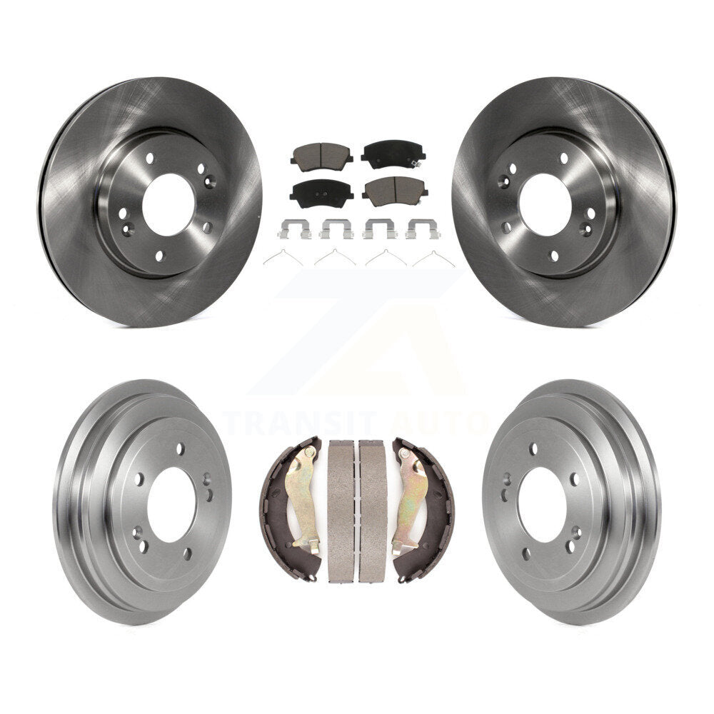 Rotors de frein à disque avant et arrière, plaquettes en céramique et Kit de batterie pour Hyundai Elantra