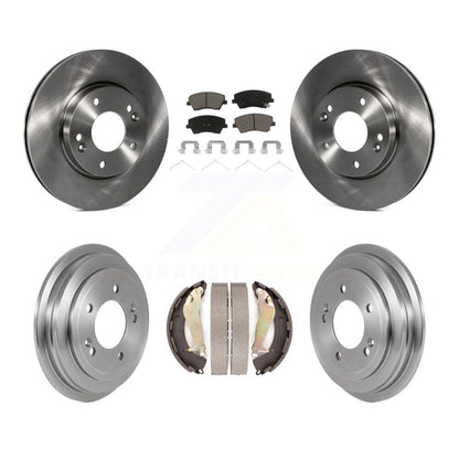 Rotors de frein à disque avant et arrière, plaquettes en céramique et Kit de batterie pour Hyundai Elantra