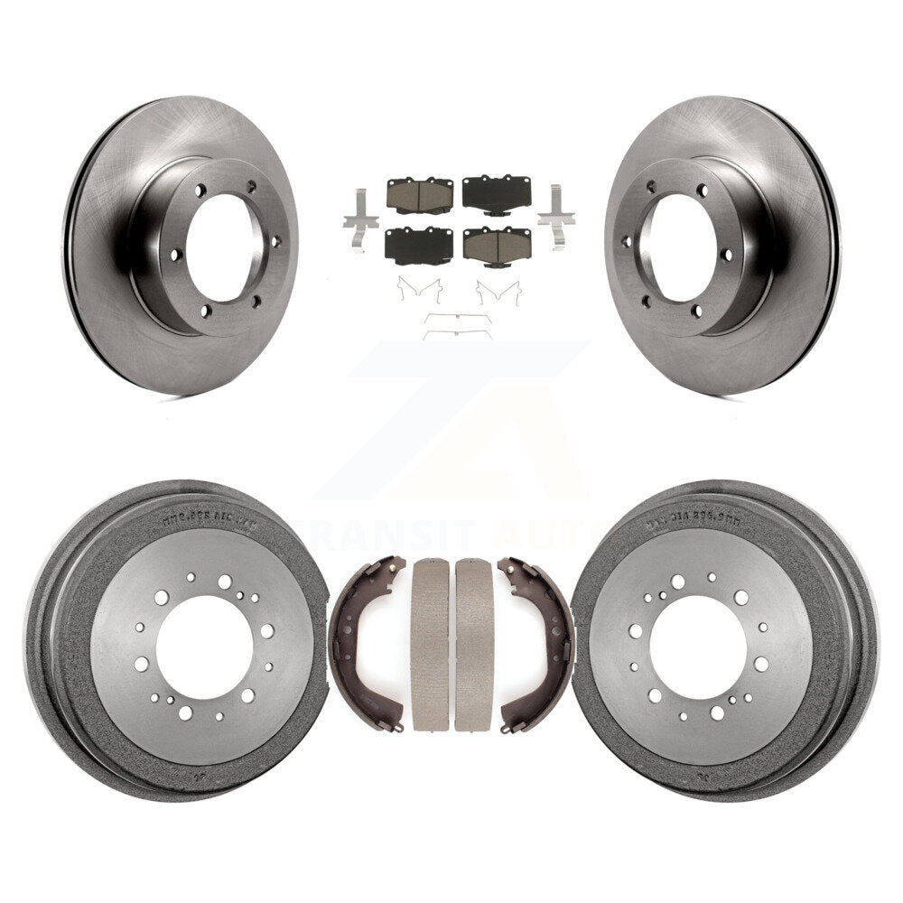 Rotors de frein à disque avant et arrière, plaquettes en céramique et Kit de tambour pour Toyota Pickup 4Runne