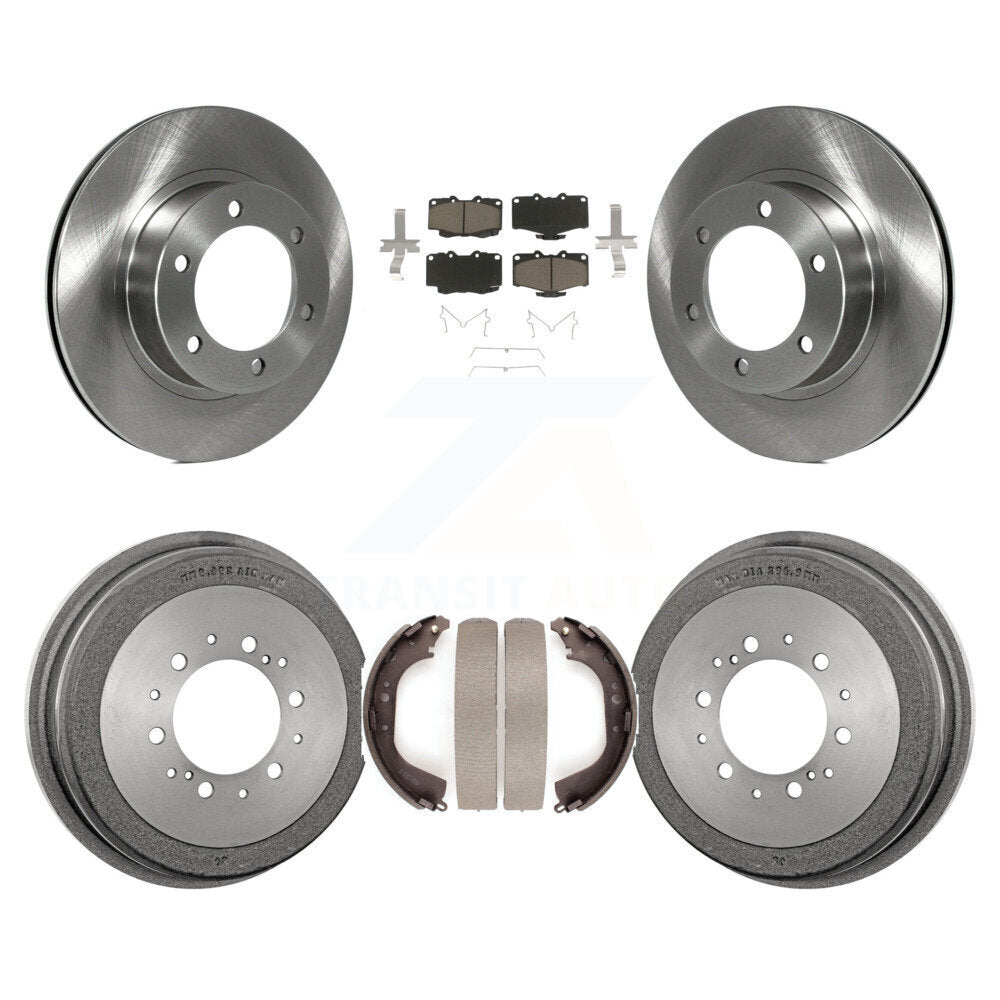 Rotors de frein à disque avant et arrière, tampons en céramique et Kit de tambour pour Toyota 4Runner