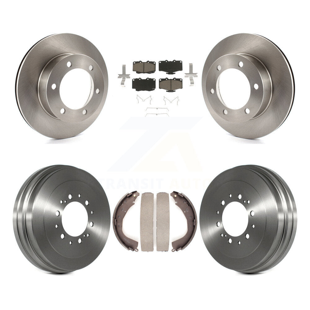 Rotors de frein à disque avant et arrière, tampons en céramique et Kit de tambour pour Toyota 4Runner