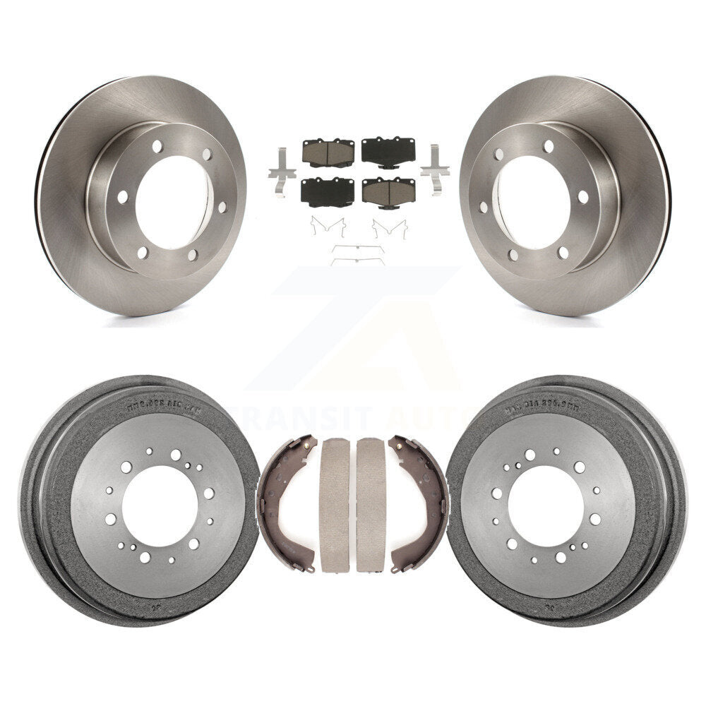 Rotors de frein à disque avant et arrière, tampons en céramique et Kit de tambour pour Toyota 4Runner