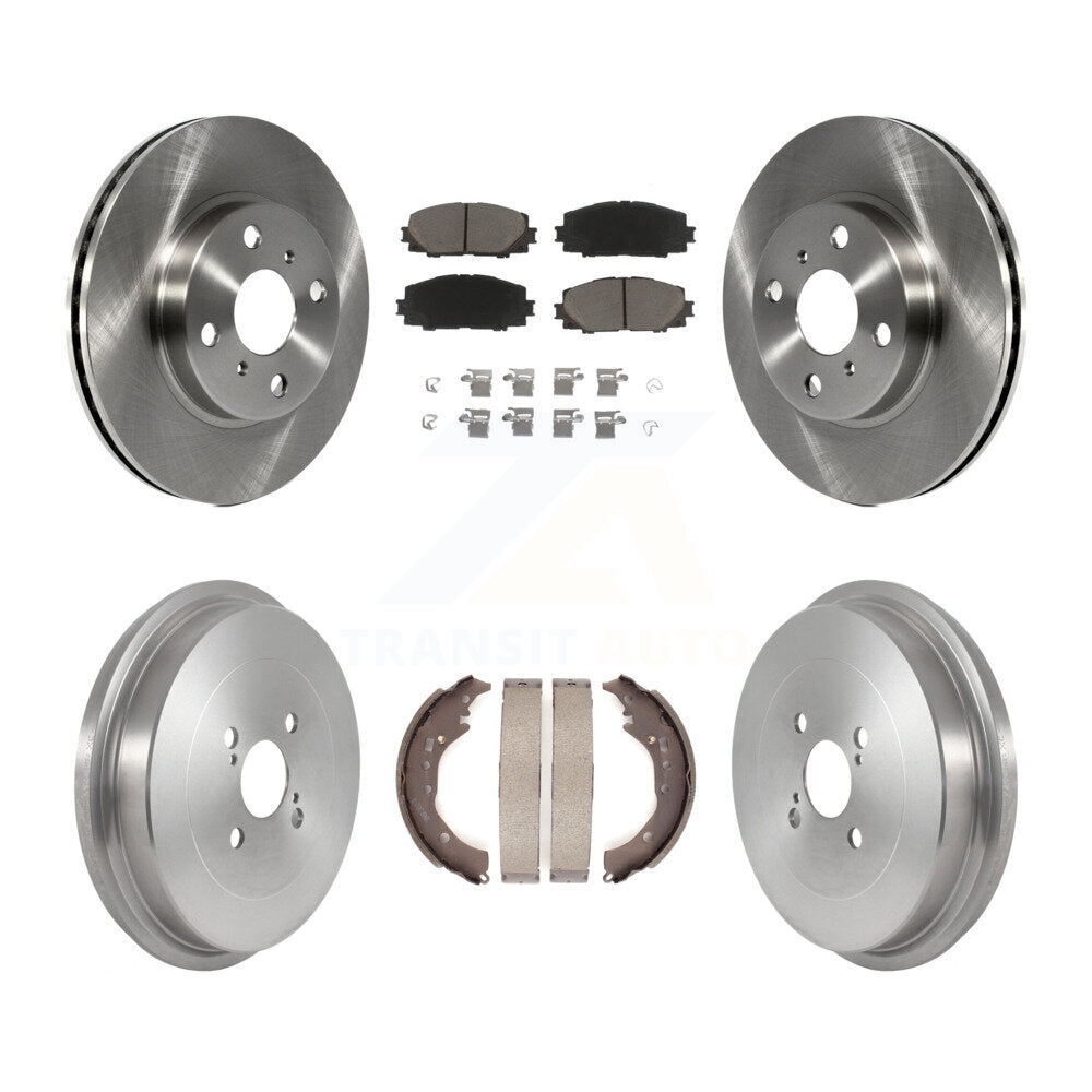 Kit de plaquettes et de tambour en céramique, Rotor de frein à disque avant et arrière, pour Toyota Prius C Scion i