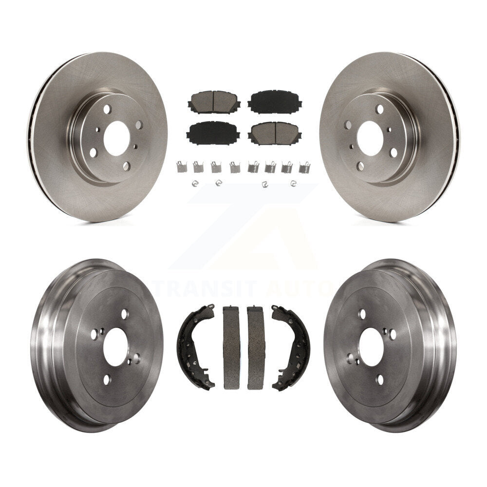 Kit de plaquettes et de tambour en céramique, Rotor de frein à disque avant et arrière, pour Toyota Yaris S 2012 – 2013