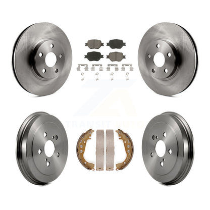 Rotors de frein à disque avant et arrière, plaquettes en céramique et Kit de tambour pour Toyota Celica
