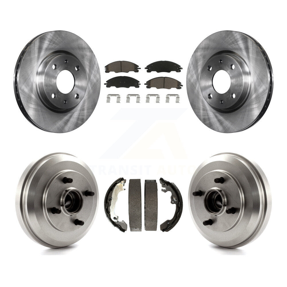 Rotors de frein à disque avant et arrière, plaquettes en céramique et Kit de batterie pour Ford Focus 2009 – 2011