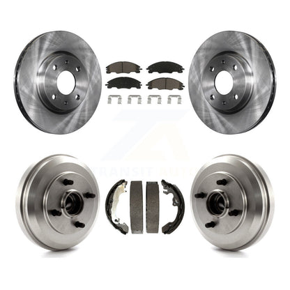 Rotors de frein à disque avant et arrière, plaquettes en céramique et Kit de batterie pour Ford Focus 2009 – 2011
