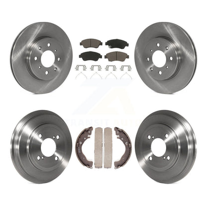 Rotors de frein à disque avant et arrière, plaquettes en céramique et Kit de batterie pour Honda Fit 2015 – 2020
