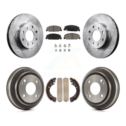 Rotors de frein à disque avant et arrière, plaquettes en céramique et Kit de batterie pour Honda Civic