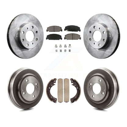 Rotors de frein à disque avant et arrière, plaquettes en céramique et Kit de batterie pour Honda Civic