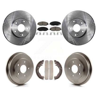 Rotors de frein à disque avant et arrière, plaquettes en céramique et Kit de tambour pour Honda Civic GX 2011
