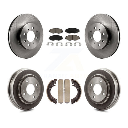 Rotors de frein à disque avant et arrière, plaquettes en céramique et Kit de batterie pour Honda Civic Acura EL