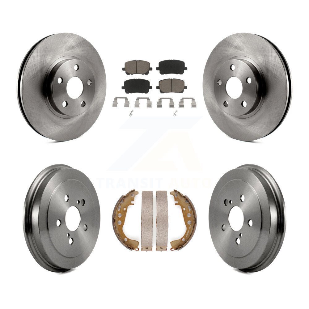 Rotors de frein à disque avant et arrière, plaquettes en céramique et Kit de batterie pour Toyota Corolla