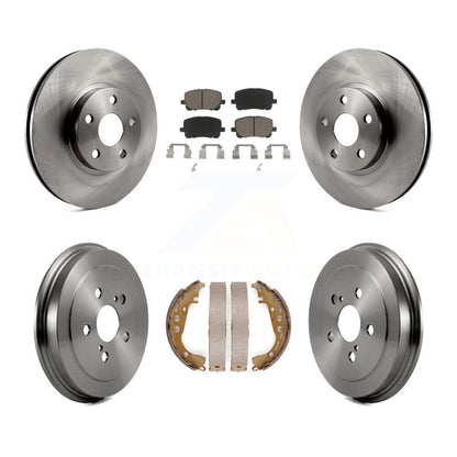 Rotors de frein à disque avant et arrière, plaquettes en céramique et Kit de batterie pour Toyota Corolla