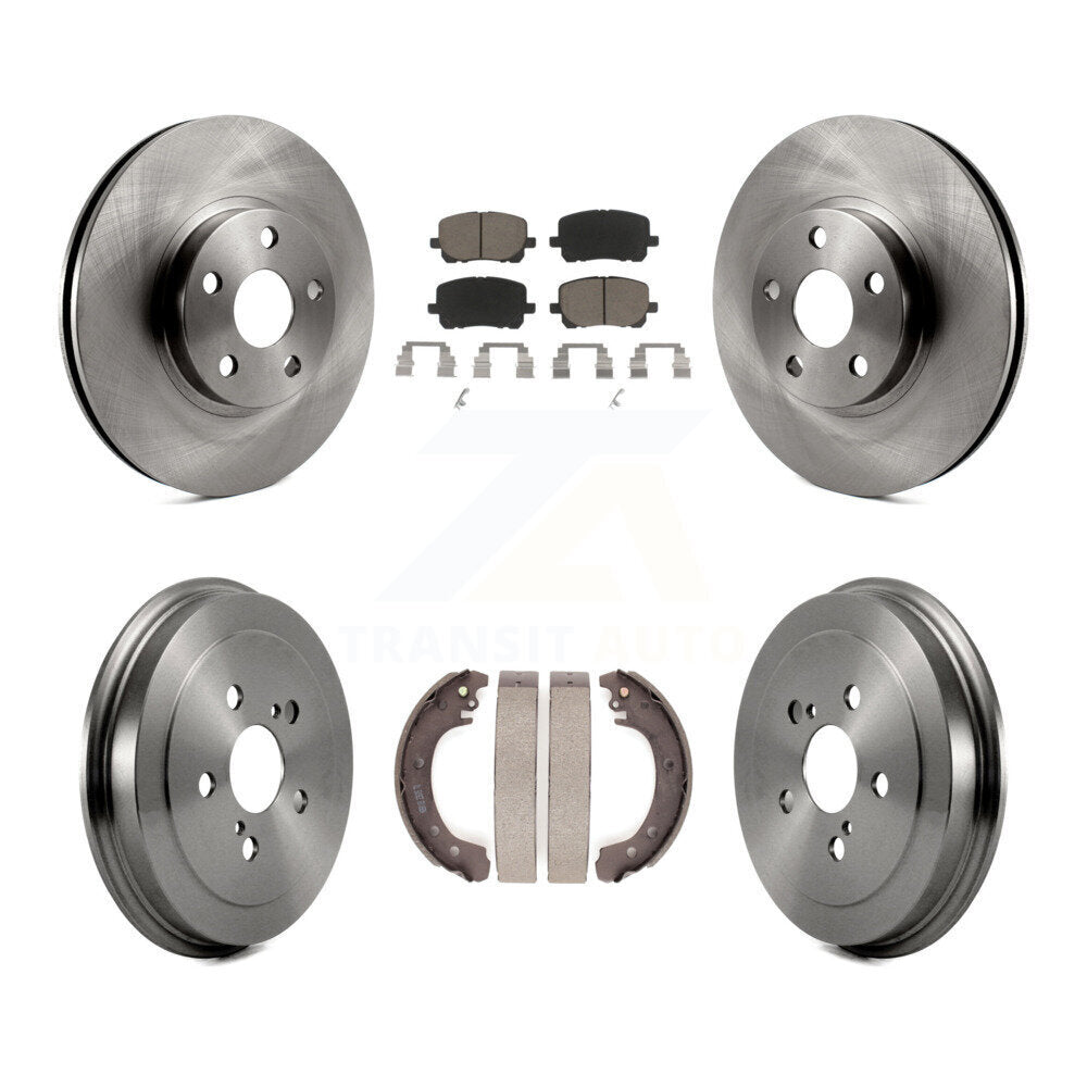 Rotors de frein à disque avant et arrière, plaquettes en céramique et Kit de batterie pour Toyota Corolla