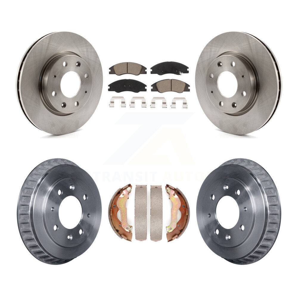 Rotors de frein à disque avant et arrière, plaquettes en céramique et Kit de batterie pour Kia Spectr 2007 – 2009
