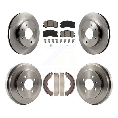 Rotors de frein à disque avant et arrière, plaquettes en céramique et Kit de tambour pour Mitsubishi Lancer